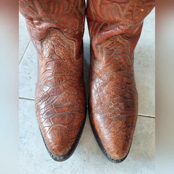 Pre Ban Sea Turtle Western Cowboy Boots - Picture 2 of 16